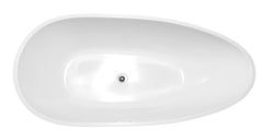 Vanity Art 59 in. x 30 in. Freestanding Soaking Bathtub, VA6515