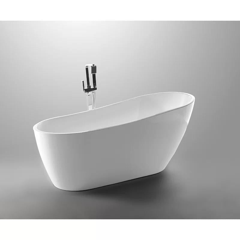 Vanity Art Acrylic 55 in. x 28 in. Freestanding Soaking Bathtub, VA6522-S