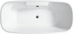 Vanity Art 59 in. x 30 in. Freestanding Soaking Bathtub, VA6835