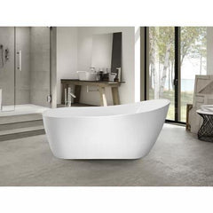 Vanity Art VA6904-S Acrylic 59 in. x 29 in. Freestanding Soaking Bathtub, VA6904-S