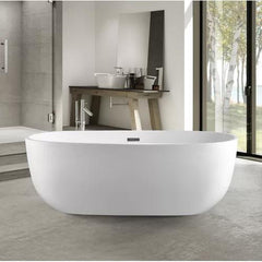 Vanity Art Acrylic 59 in. x 29 in. Freestanding Soaking Bathtub, VA6906-S