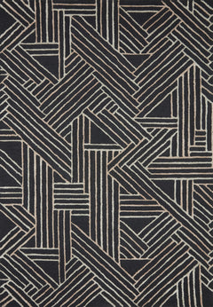 Loloi Rugs Verve Collection Rug in Charcoal, Neutral - 8.5 x 12 feet