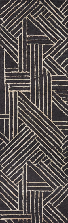 Loloi Rugs Verve Collection Rug in Charcoal, Neutral - 8.5 x 12 feet