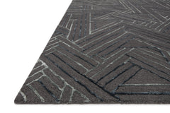 Loloi Rugs Verve Collection Rug in Graphite, Ocean - 8.5 x 12 feet