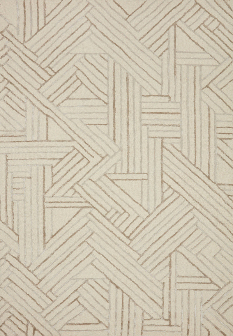 Loloi Rugs Verve Collection Rug in Ivory, Oatmeal - 7.8 x 9.8 feet