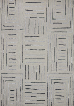 Loloi Rugs Verve Collection Rug in Silver, Slate - 8.5 x 12 feet