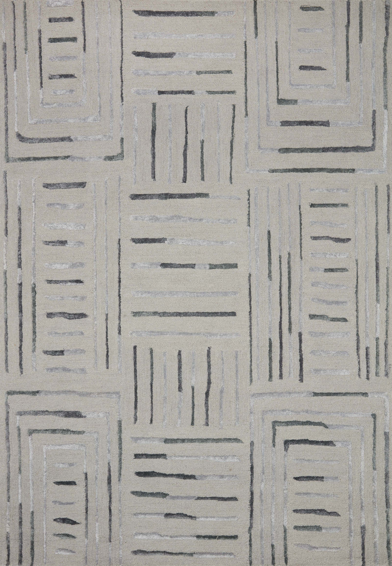 Loloi Rugs Verve Collection Rug in Silver, Slate - 7.8 x 9.8 feet