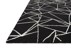 Loloi Rugs Verve Collection Rug in Black, Ivory - 8.5 x 12 feet