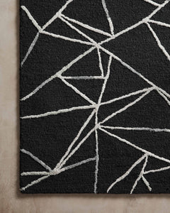 Loloi Rugs Verve Collection Rug in Black, Ivory - 8.5 x 12 feet