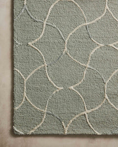 Loloi Rugs Verve Collection Rug in Sage, Silver - 8.5 x 12 feet