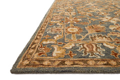 Loloi Rugs Victoria Collection Rug in Slate, Slate - 7.8 x 9.8 feet