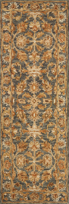 Loloi Rugs Victoria Collection Rug in Slate, Slate - 7.8 x 9.8 feet