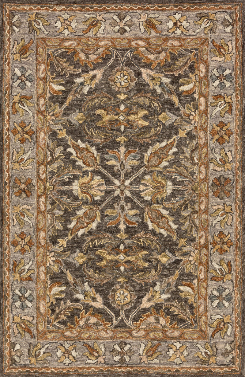 Loloi Rugs Victoria Collection Rug in Dk Taupe, Grey - 7.8 x 9.8 feet