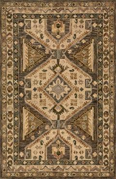 Loloi Rugs Victoria Collection Rug in Walnut, Beige - 7.8 x 9.8 feet