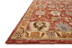 Loloi Rugs Victoria Collection Rug in Terracotta, Gold - 7.8 x 9.8 feet