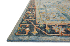 Loloi Rugs Victoria Collection Rug in Lt Blue, Dk Blue - 7.8 x 9.8 feet