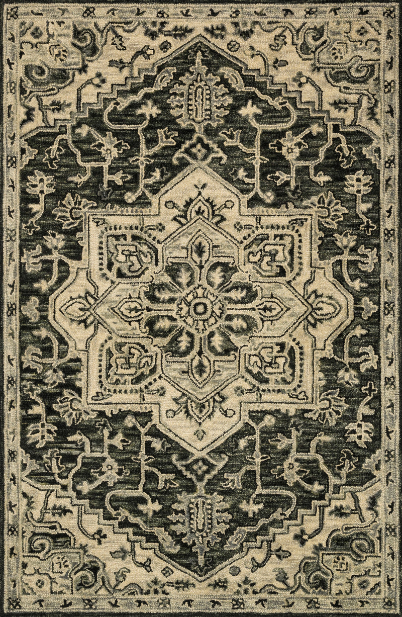 Loloi Rugs Victoria Collection Rug in Charcoal, Lt Grey - 7.8 x 9.8 feet