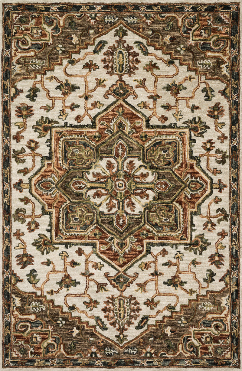 Loloi Rugs Victoria Collection Rug in Ivory, Tobacco - 7.8 x 9.8 feet