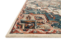 Loloi Rugs Victoria Collection Rug in Blue, Red - 7.8 x 9.8 feet