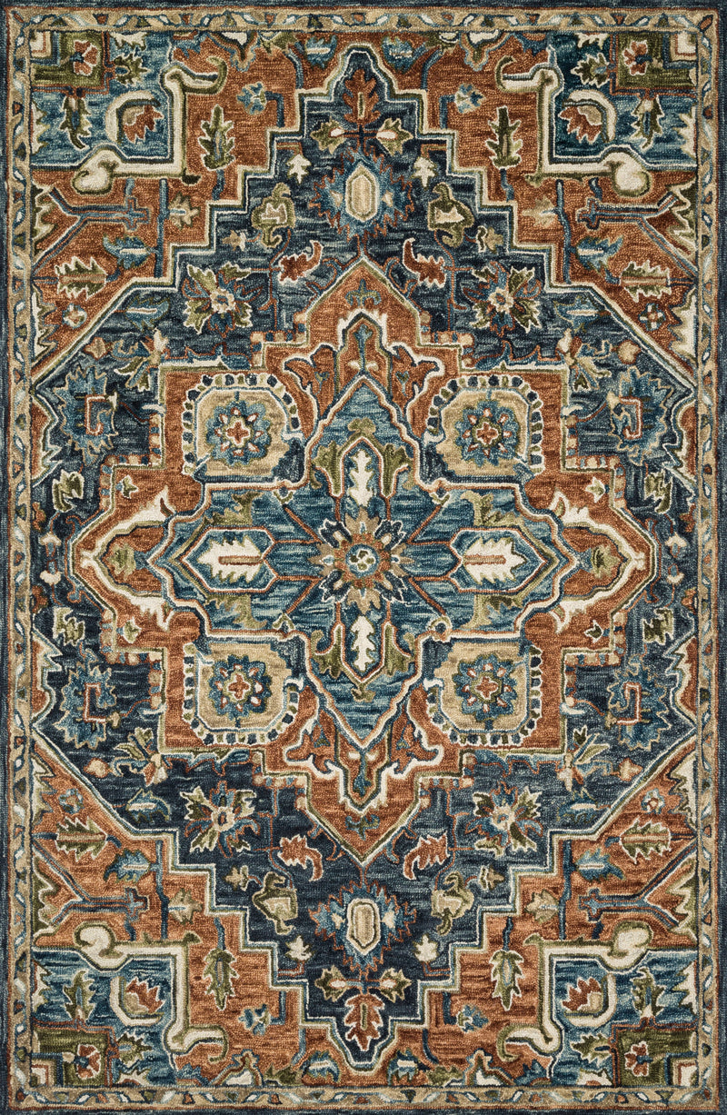 Loloi Rugs Victoria Collection Rug in Rust, Multi - 7.8 x 9.8 feet