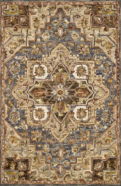 Loloi Rugs Victoria Collection Rug in Smoke, Sand - 7.8 x 9.8 feet