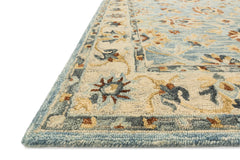 Loloi Rugs Victoria Collection Rug in Lt. Blue, Natural - 7.8 x 9.8 feet