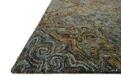 Loloi Rugs Victoria Collection Rug in Charcoal, Multi - 7.8 x 9.8 feet