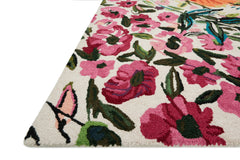 Loloi Rugs Wild Bloom Collection Rug in Ivory, Multi - 5 x 7.5 feet