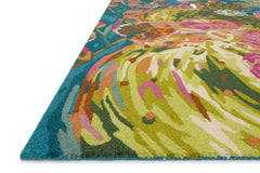 Loloi Rugs Wild Bloom Collection Rug in Ocean, Multi - 5 x 7.5 feet