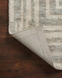 Loloi Rugs Yeshaia Collection Rug in Oatmeal, Silver - 9.3 x 13 feet