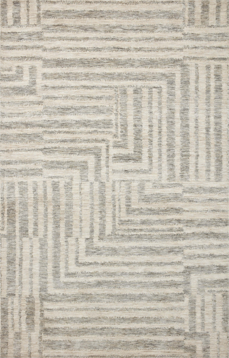 Loloi Rugs Yeshaia Collection Rug in Oatmeal, Silver - 8.5 x 12 feet