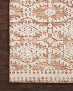 Loloi Rugs Yeshaia Collection Rug in Terracotta, Ivory - 9.3 x 13 feet