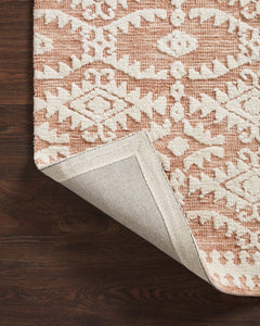 Loloi Rugs Yeshaia Collection Rug in Terracotta, Ivory - 9.3 x 13 feet