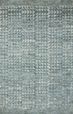 Loloi Rugs Yeshaia Collection Rug in Lagoon, Mist - 9.3 x 13 feet