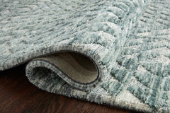 Loloi Rugs Yeshaia Collection Rug in Lagoon, Mist - 9.3 x 13 feet