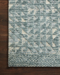 Loloi Rugs Yeshaia Collection Rug in Lagoon, Mist - 9.3 x 13 feet