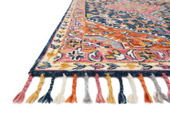 Loloi Rugs Zharah Collection Rug in Navy, Multi - 7.8 x 9.8 feet