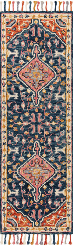 Loloi Rugs Zharah Collection Rug in Navy, Multi - 7.8 x 9.8 feet