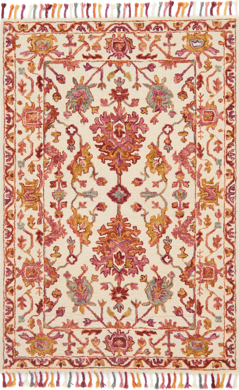 Loloi Rugs Zharah Collection Rug in Berry - 7.8 x 9.8 feet