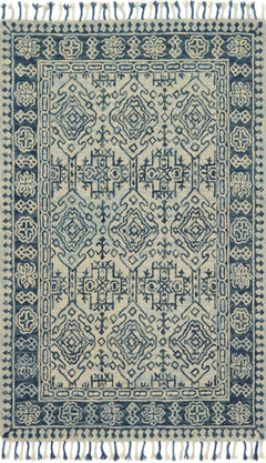 Loloi Rugs Zharah Collection Rug in Mist, Blue - 7.8 x 9.8 feet