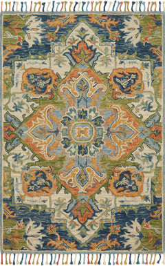 Loloi Rugs Zharah Collection Rug in Blue, Multi - 7.8 x 9.8 feet