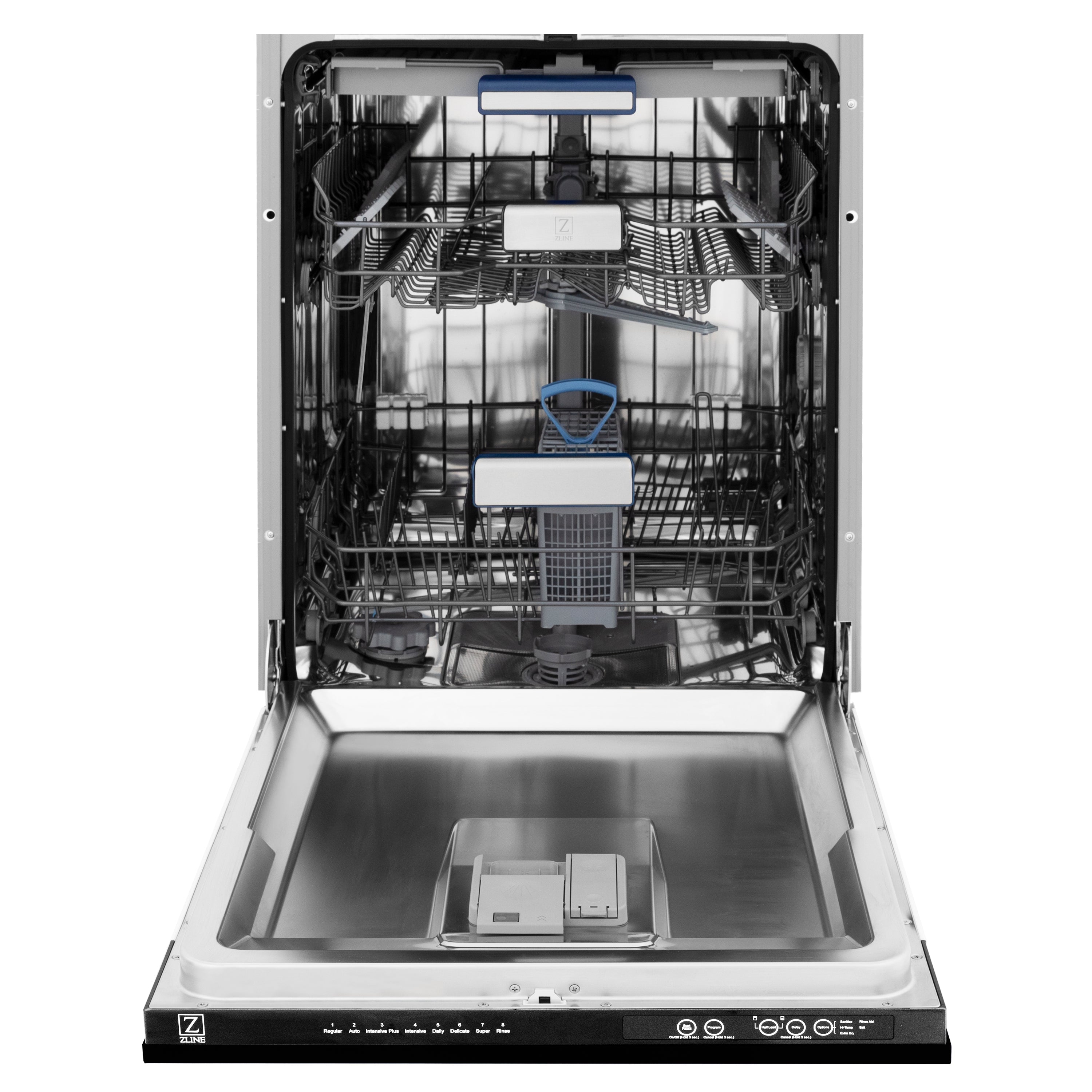 ZLINE Appliance Package - 36 In. Dual Fuel Range, Range Hood, Microwave and Dishwasher in Black Stainless Steel, 4KP-RABRH36-MWDWV