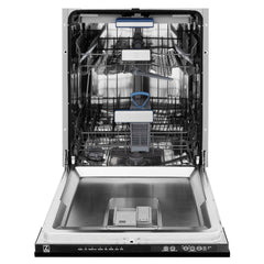 ZLINE Appliance Package - 36 In. Dual Fuel Range, Range Hood, Microwave and Dishwasher in Black Stainless Steel, 4KP-RABRH36-MWDWV