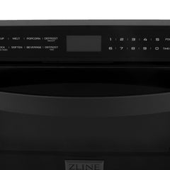 ZLINE Appliance Package - 48 In. Dual Fuel Range, Range Hood, Microwave and Dishwasher in Black Stainless Steel, 4KP-RABRH48-MWDWV