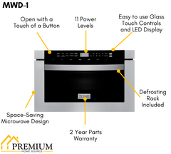 ZLINE 5-Piece Appliance Package - 60 In. Range, Range Hood, Refrigerator, Microwave and Dishwasher in Stainless Steel, 5KPR-RARH60-MWDWV