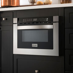 ZLINE Appliance Package - 48 in. Gas Range, Range Hood, Microwave Drawer, 3 Rack Dishwasher, 4KP-RGRH48-MWDWV