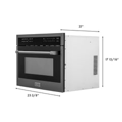 ZLINE Appliance Package - 30 In. Gas Range with Brass Burners, Microwave Oven, Range Hood in Black Stainless Steel, 3KP-RGBRHMWO-30