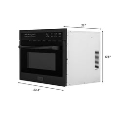 ZLINE Black Stainless Steel Package - 48 in. Dual Fuel Range, Range Hood, Microwave Oven, Dishwasher, 4KP-RABRH48-MODW