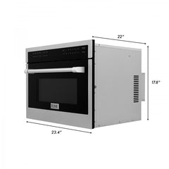 ZLINE Appliance Package - 30 In. Dual Fuel Range, Range Hood, Microwave Oven in Stainless Steel, 3KP-RARHMWO-30