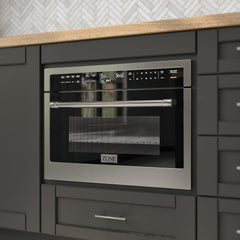 ZLINE Appliance Package - 30 in. Dual Fuel Range, 30 in. Range Hood, Microwave Oven, 3 Rack Dishwasher, 4KP-RARH30-MODWV